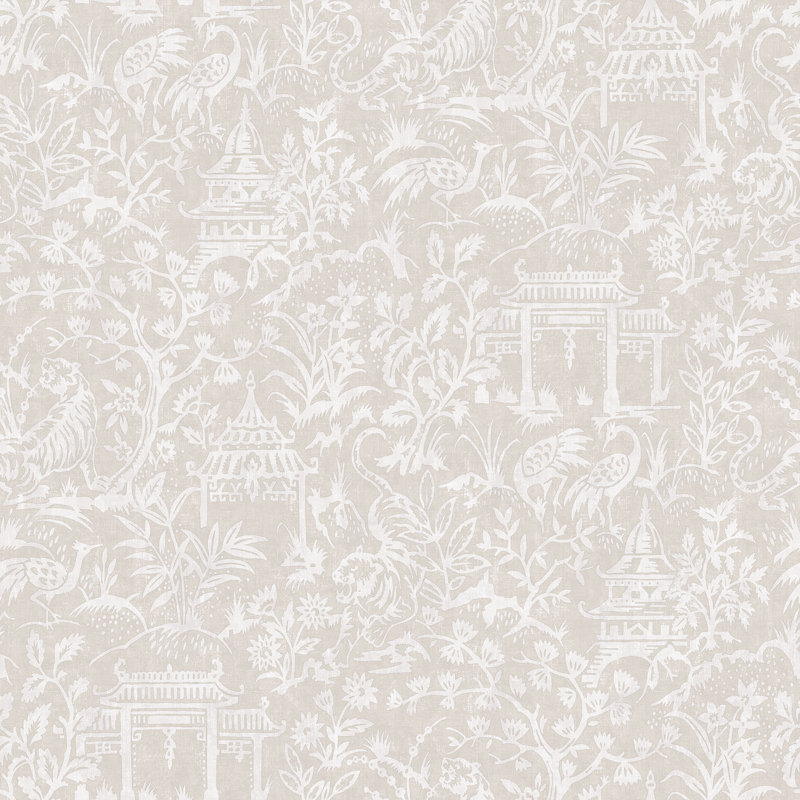 Baskin 10m x 53cm Matte Wallpaper Roll, Taupe