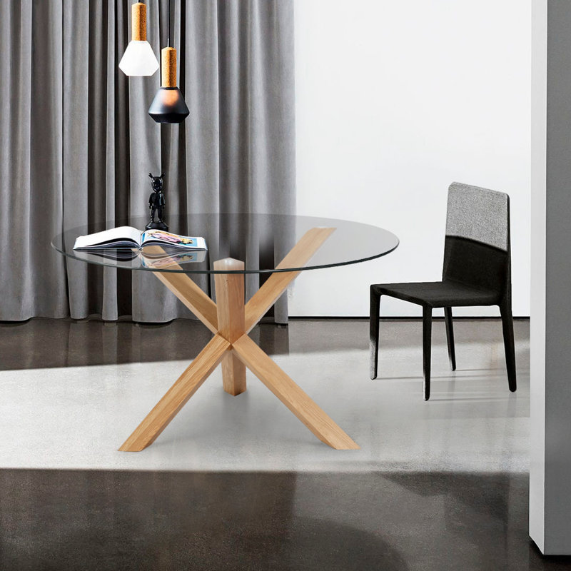Table de salle à manger Barnett, Naturel, L 48 po x L 48 po