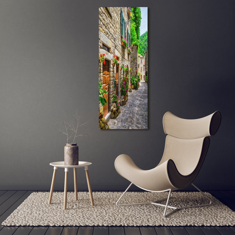 A Charming Street - Wrapped Canvas Print