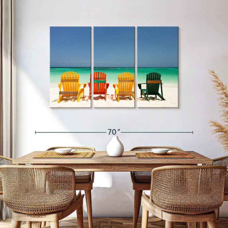 Gillard Chairs On Caribbean Beach, 36" H x 57" W