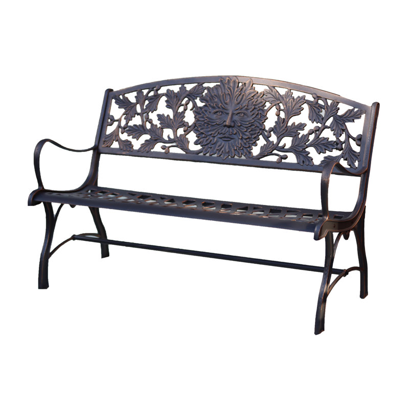 100% Cast Iron Bench with Greenman Theme