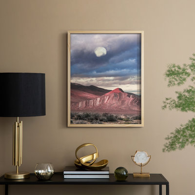 Last Light On Striped Butte Framed Print - Solid Wood