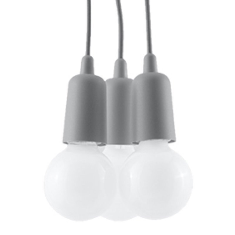 Borofsky - Light White Pendant, Grey, 3 Lights