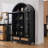 75" Tall Arched Storage Display Cabinet-1887287335
