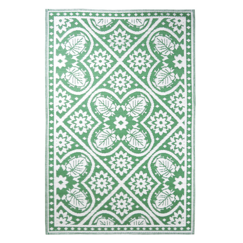 Garden Carpet Tiles Green White S