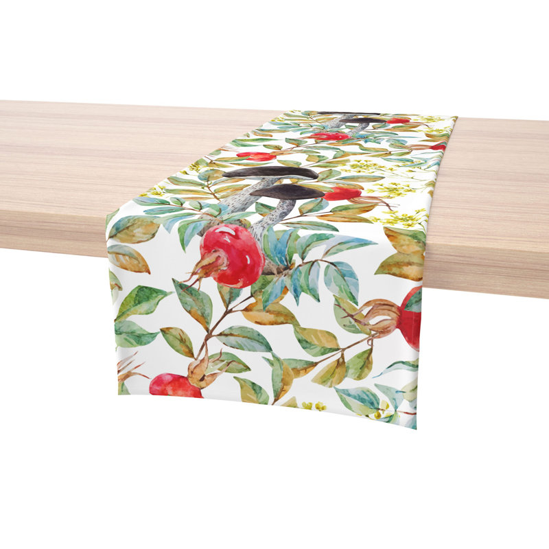 Table Runner, 100% Cotton, Floral 204, 90" x 16"
