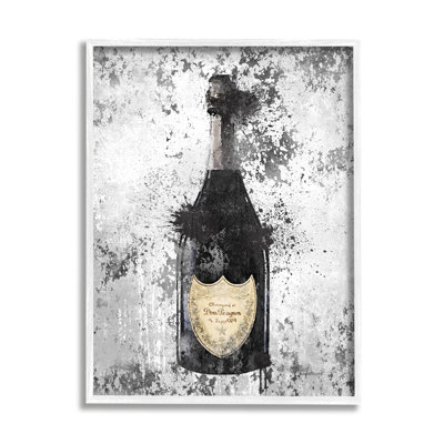 " Champagne Gray Gold Ink Illustration " by Amanda Greenwood