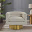 Fauteuil d'appoint pivotant Modern Boucle-375617944