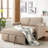 Dharius 48.5" Convertible Sofa Bed 3-in-1 Upholstered Reclining Sleeper Sofa Couch Bed with Cushions-256840710