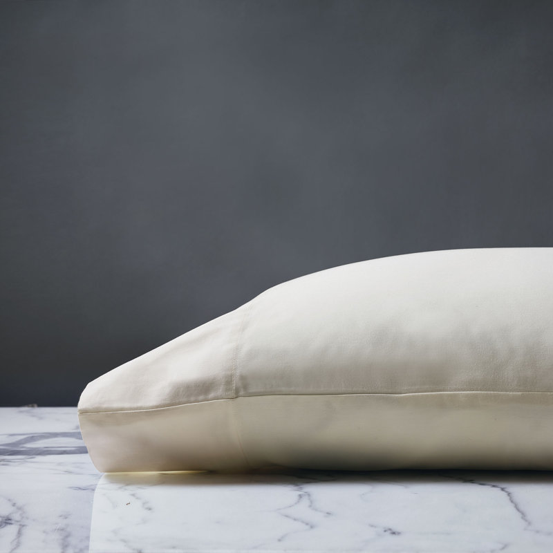 Roma Pillow Case, Ivory, Queen Pillowcase