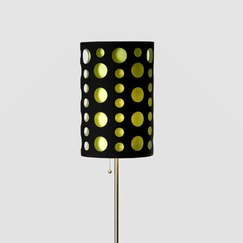 Muayyad 66'' Column Floor Lamp, Black/Green