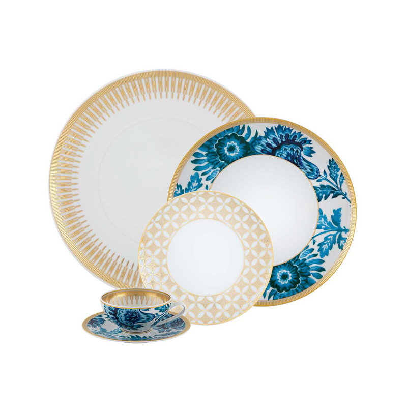 Gold Exotic Porcelain Salad/Dessert Plate