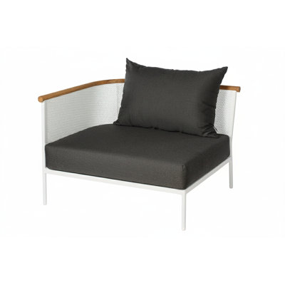 Chaise de patio d'angle avec coussin Dar
