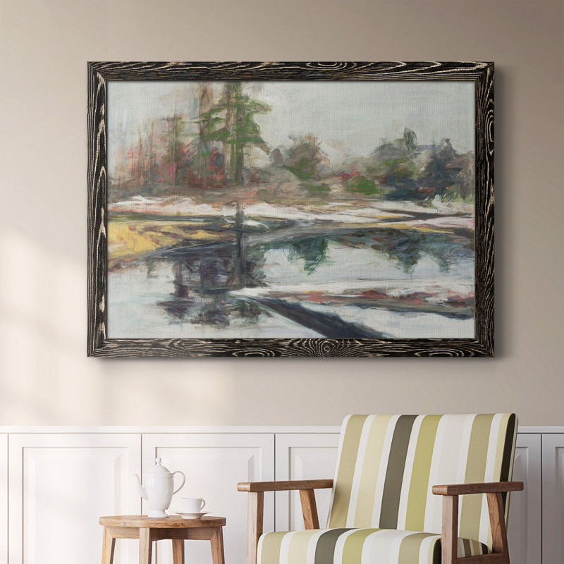 " QUIET REFLECTION ", Black Framed, 27.5" H x 37.5" W x 1" D