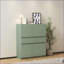 Armoires: Armoire de rangement traditionnelle en panneau de particules vert sauge avec 4 portes et 2 tiroirs | Salon | Traditionnel