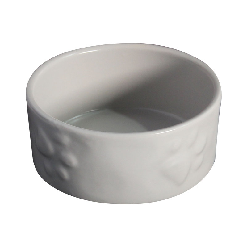 Ensemble de bols en céramique pour animaux 2 pièces, Gris clair