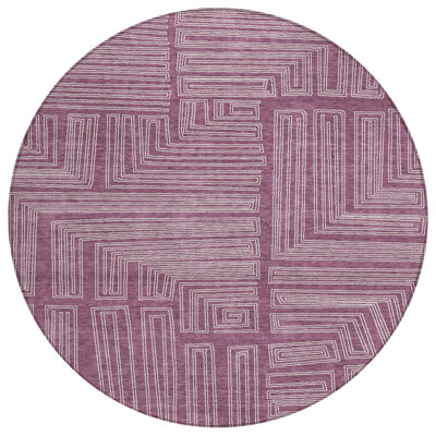 Clayra Purple Washable Indoor-Outdoor Rug - 