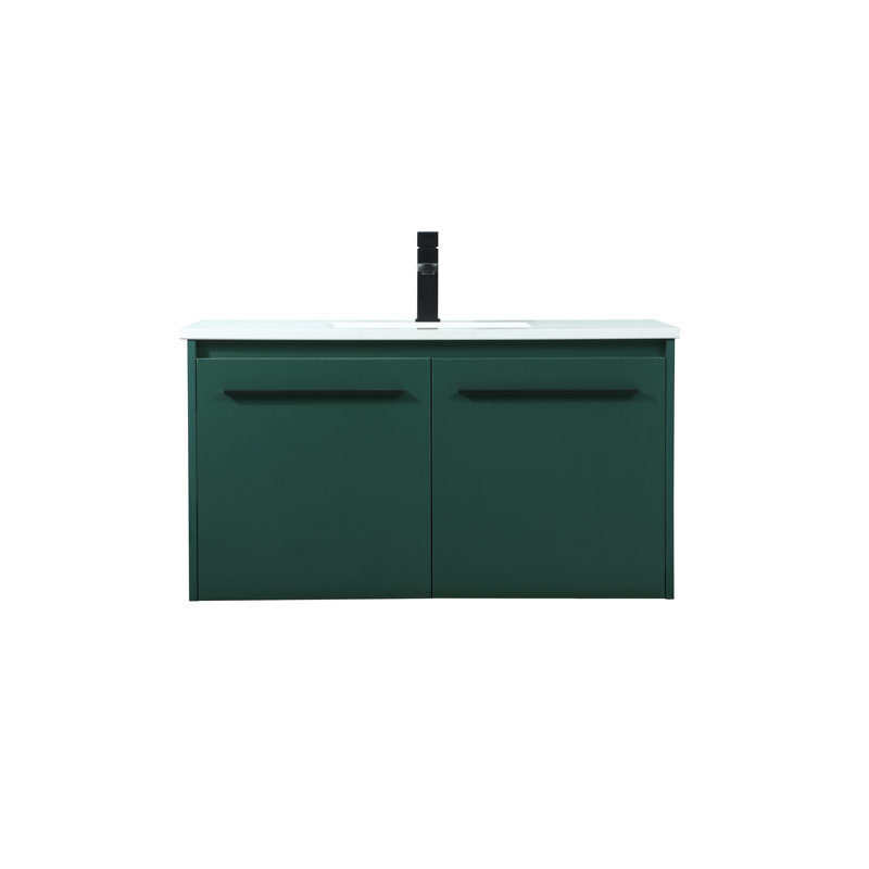  Ensemble de meuble-lavabo simple 36 po, Vert