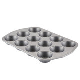 Circulon Bakeware Nonstick Muffin Pan / Cupcake Pan, 12-Cup, Gray