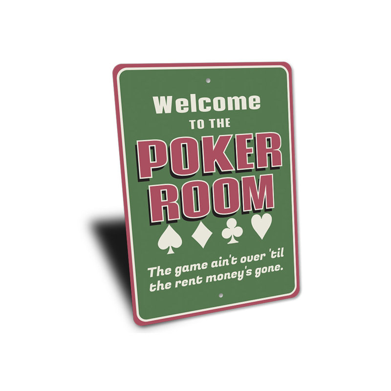 Plaque de poker en aluminium, H 14 po x l 10 po x P 0,04 po