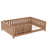 Full bed with built-in bookshelf and high-quality safety guardrail,Natural-588674961-588674962