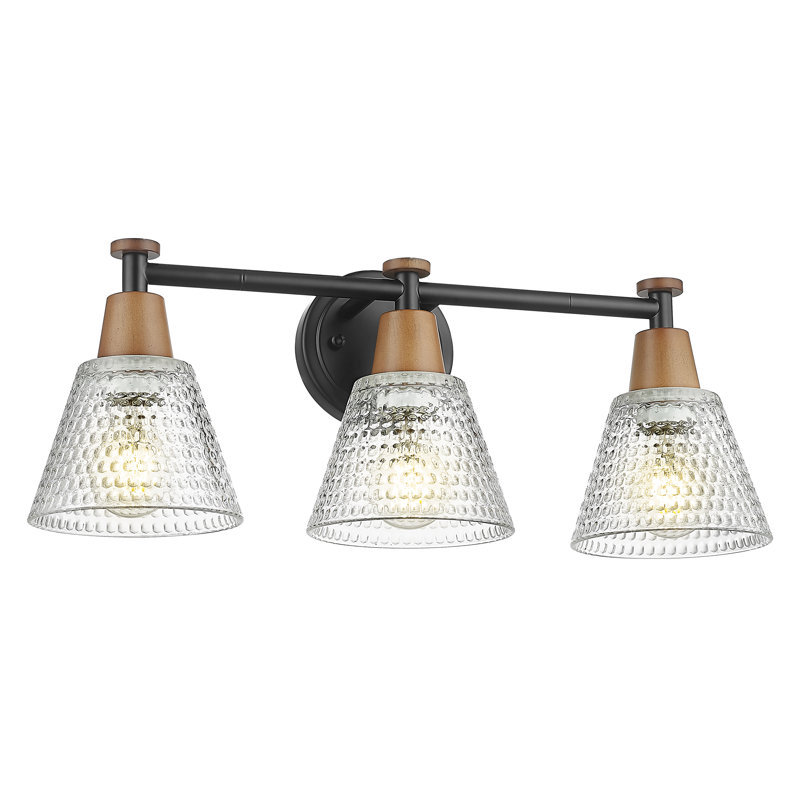 Batheaston 3 - Light Dimmable Vanity Light, Black/Vintage