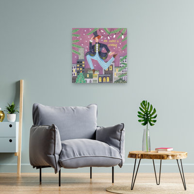 Ten Lords A Leaping Contemporary Christmas Tree Winter Architecture Wall Art Print 1 Piece Wrapped Canvas Wall Art