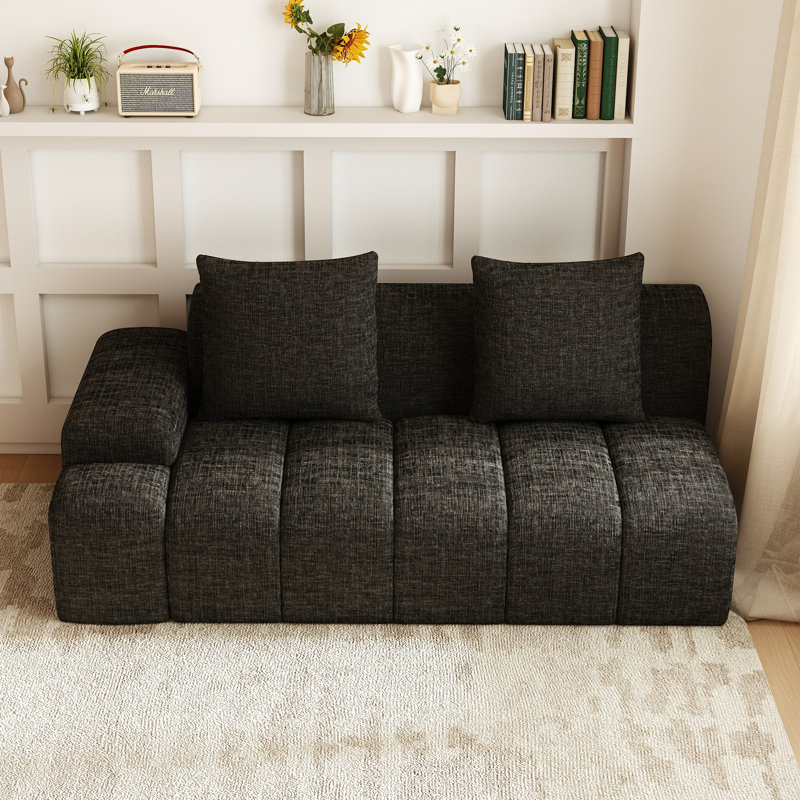 Causeuse modulaire Boneless, Noir