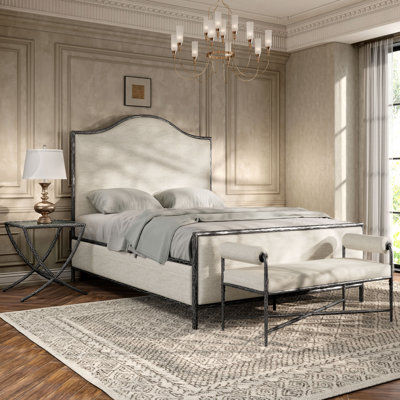 Lalia Modern Hammered Metal 3-Piece Bedroom Set