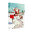 Noël, père Noël, renne, boîte aux lettres, neige, lettres, scène hivernale