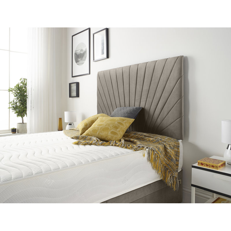 SantaFe Tweed Fabric Divan Bed Base and Headboard with Optional Drawers, Super King (6'), Coffee, 4 Drawers