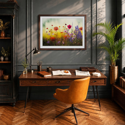 Impressive Wildflowers Floral - Framed Print
