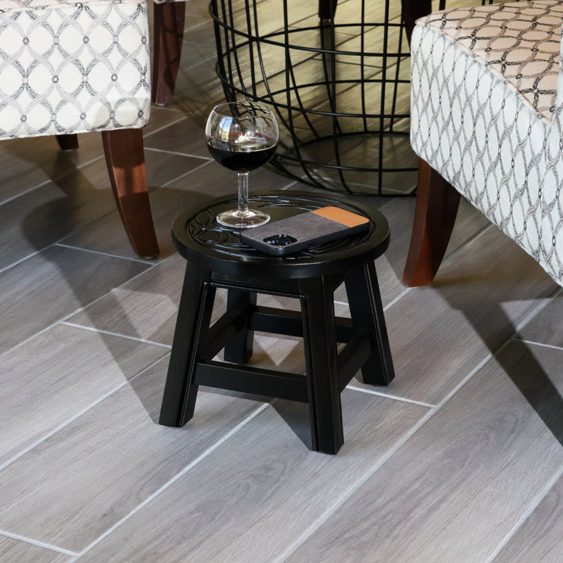 Tabouret élégant en bois, idéal pour les balcons et les patios