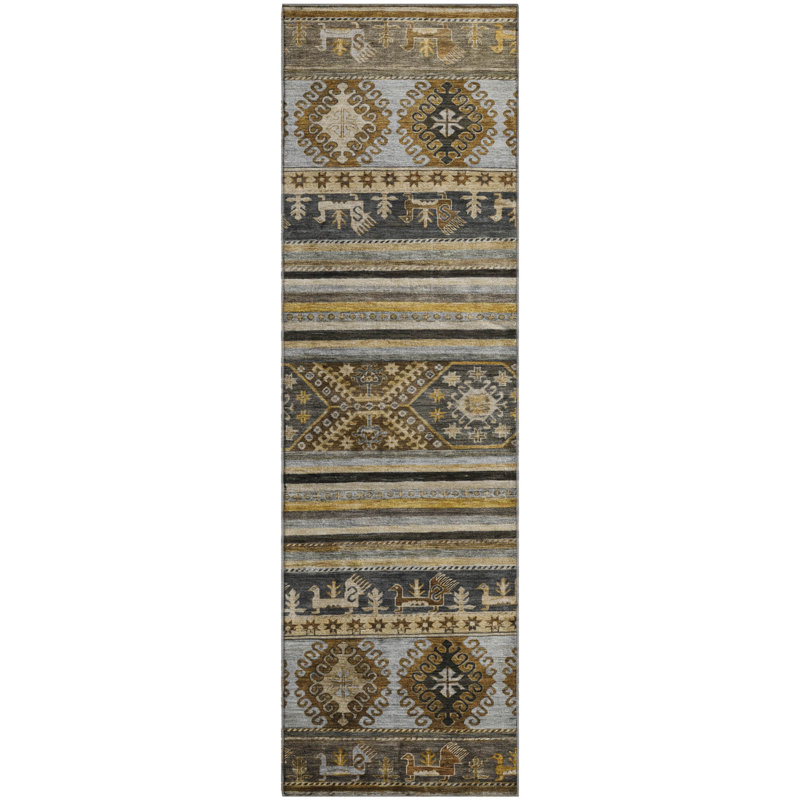 Premium Machine Washable Marasco AMF1626 Global Rug, Runner 2'3" x 7'6"