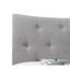 Grand lit en tissu gris Venacha