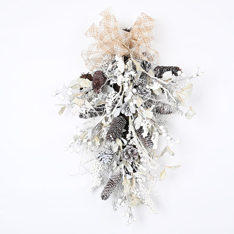 Ornement 26 po Winter Christmas Pinecone Berry