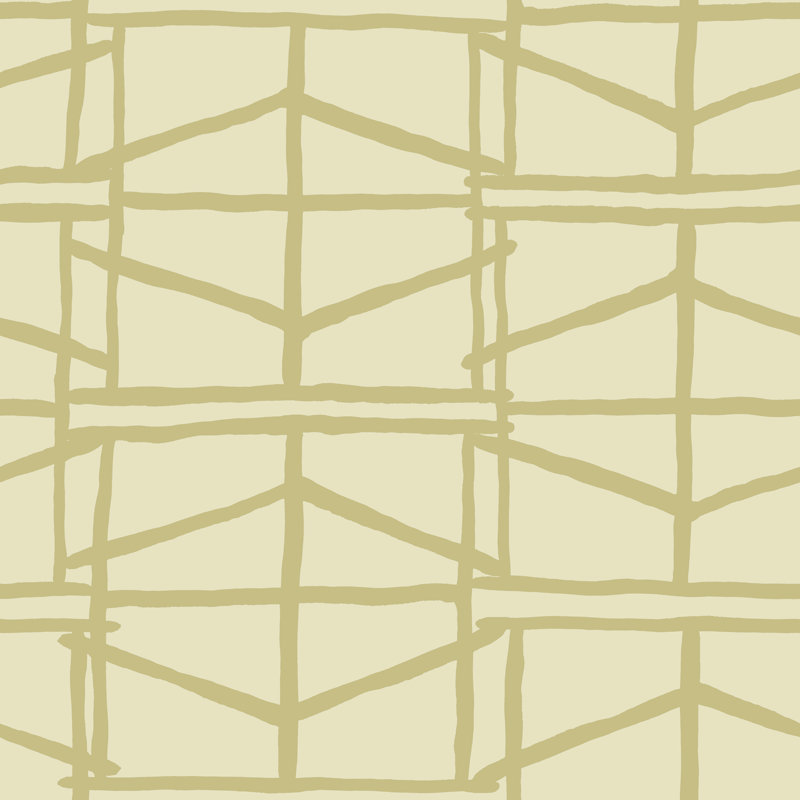 Rouleau de papier peint L 33 pi x l 20,5 po, Vert/crème