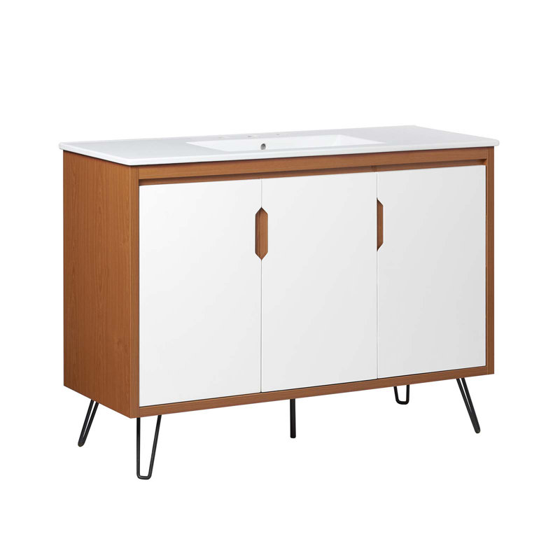 Meuble-lavabo de 48 po Modway Energize, Blanc