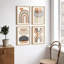 «Mid-Century Pastel Arches Polygons Abstract Shapes Illustration Modern Artwork Decor», 4 pièces-101520245-101520246