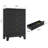 31.5" Wide 5-Drawer Dresser with Gold Handles & Fluted Front-86096102