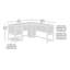 Bureau en L, finition grise