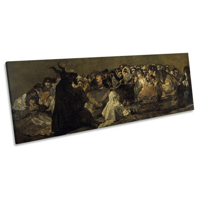 Francisco Goya Witches Sabbath - Wrapped Canvas Panoramic Print