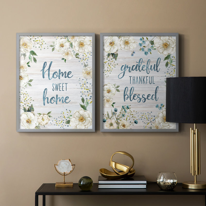 Impression florale française I-Premium - prête à être accrochée - aucun clou requis - aucun clou requis, Vert
