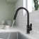 2-Function Single Handle Pull Down Kitchen Faucet with LED Light Base