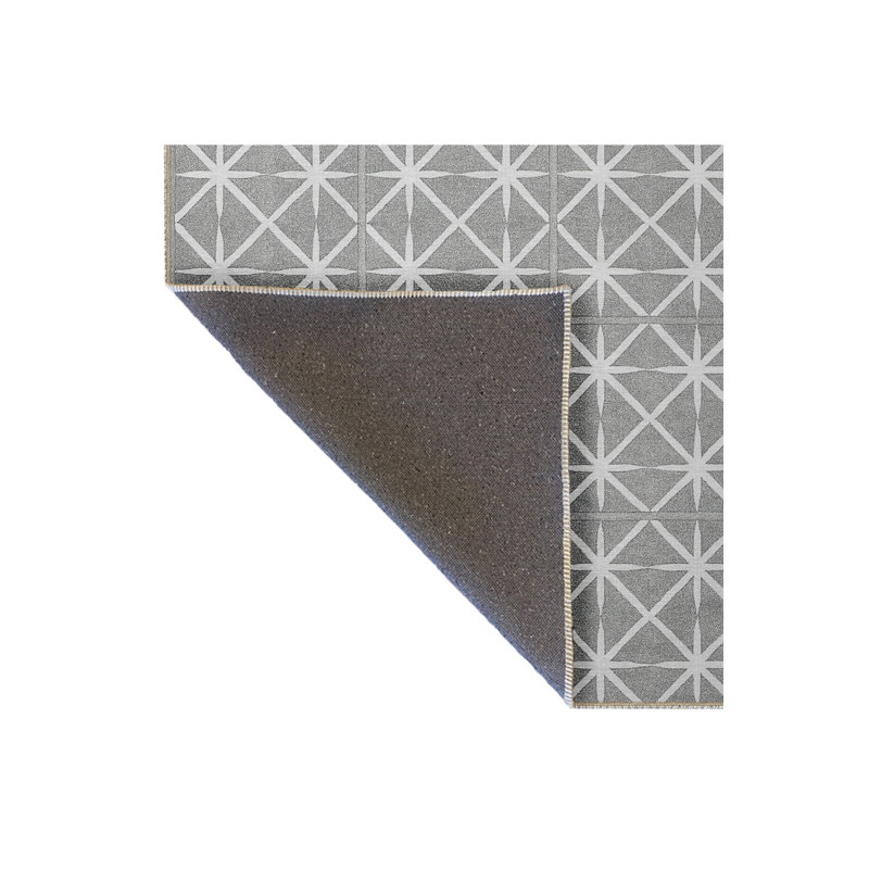 Tapis mauve à motif tissé lavable Mosso, 4'7" x 6'7"