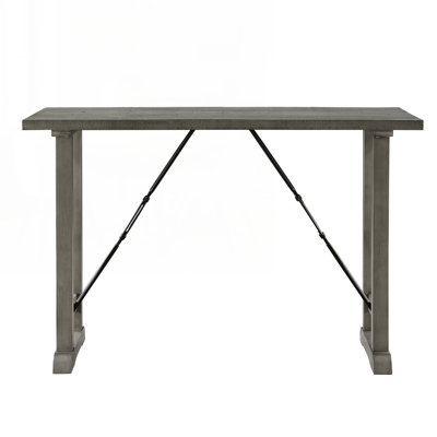 Light Gray Finish Counter Height Table Industrial Design Kitchen Dining Furniture 1pc