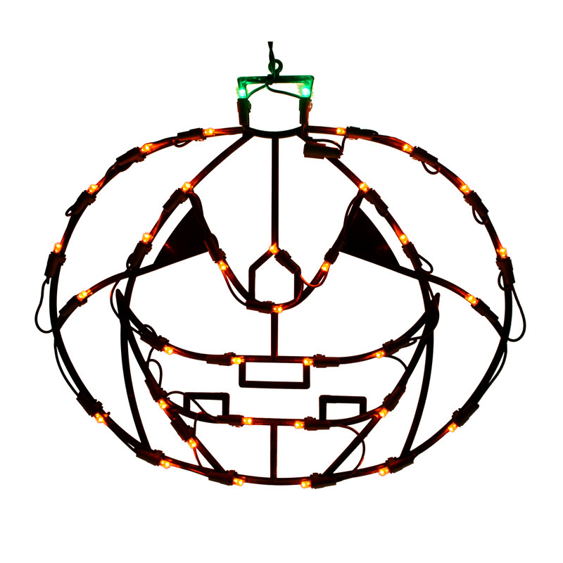 18" Halloween Pumpkin with 35 Multicoloured Lights
