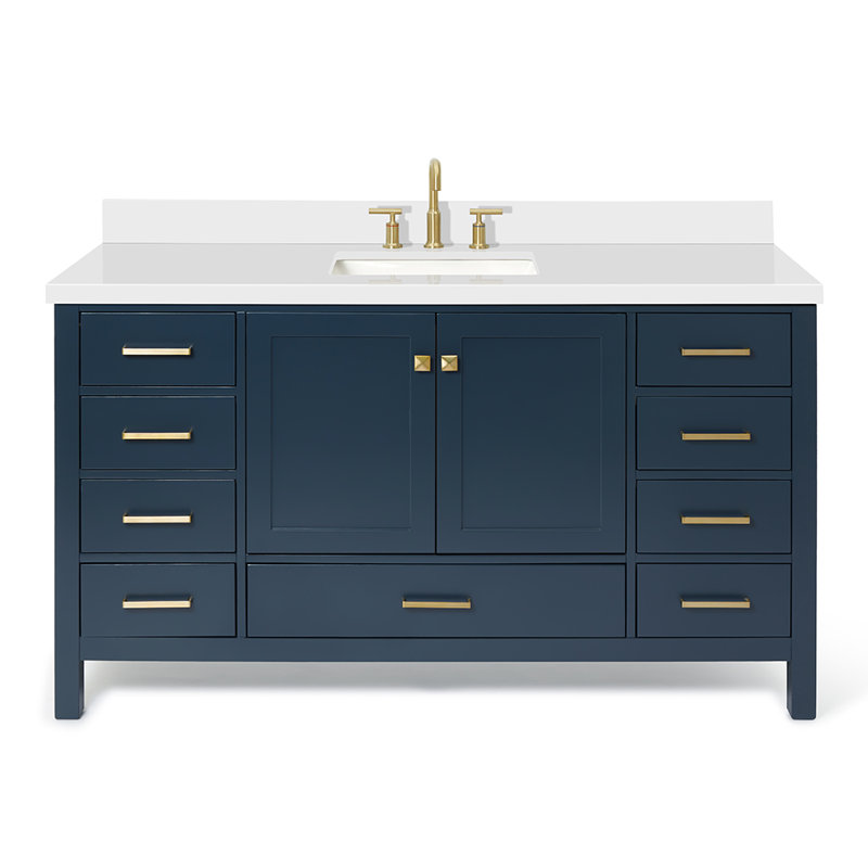 Cambridge 61'' W Single Vanity, Midnight Blue, Rectangular