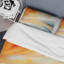 Vintage Orange Wave Elegance I - Ensemble de housse de couette abstrait - Microfibre de polyester-110397914