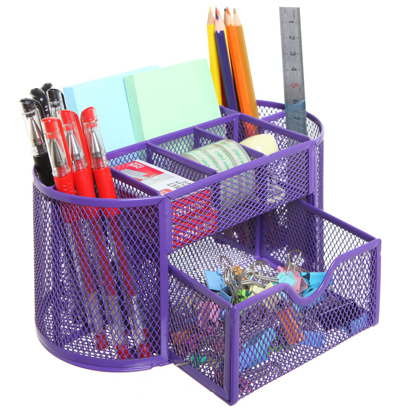 Jorga 8 Compartment Metal Desk Organizer